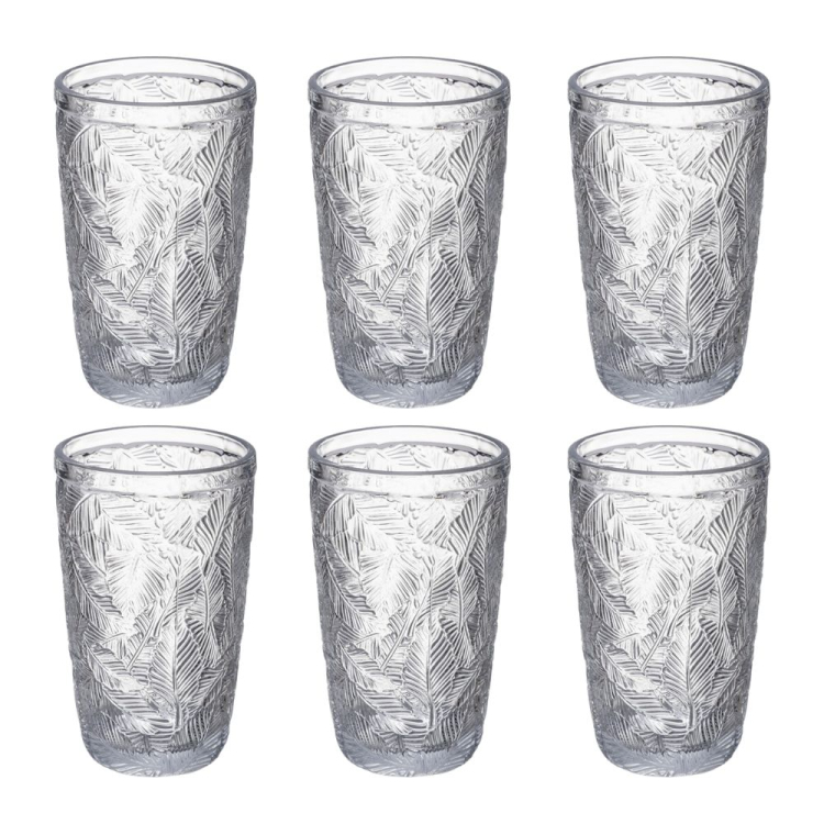 Komplet szklanek wysokich LEAVES 390ml 6 sztuk
